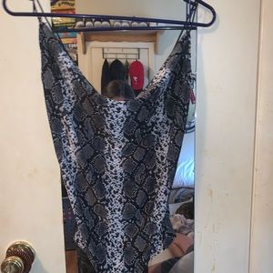 Snakeskin Tank Bodysuit